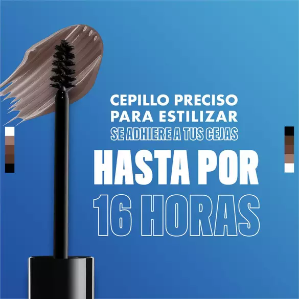 Se adhiere a tus cejas hasta por 16 horas