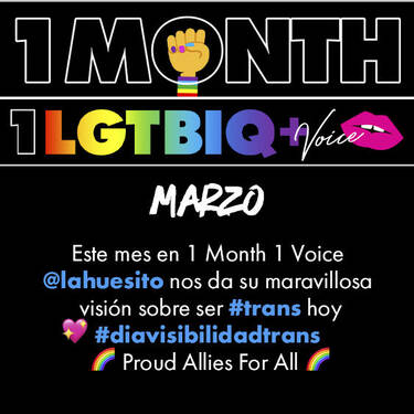 Imagen one month one lgtbi+ marzo