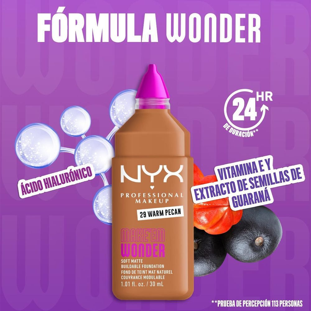 Make 'Em Wonder™ Base de Maquillaje Acabado Mate Natural