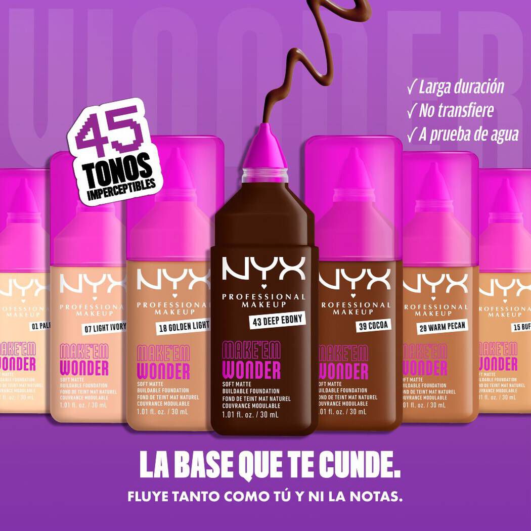 Make 'Em Wonder™ Base de Maquillaje Acabado Mate Natural