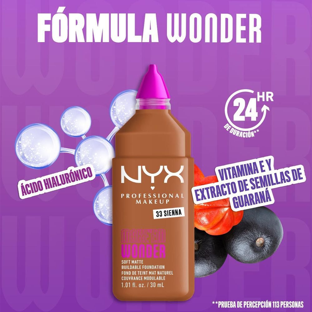 Make 'Em Wonder™ Base de Maquillaje Acabado Mate Natural