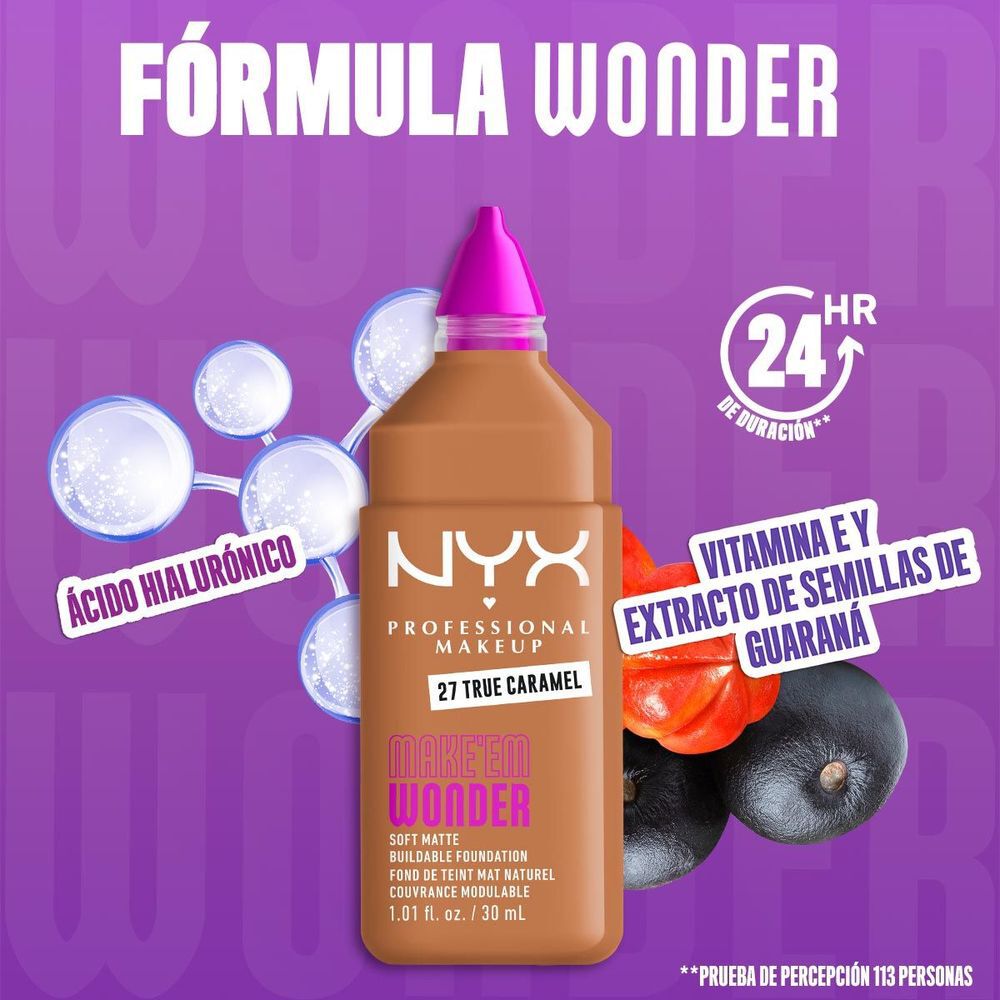 Make 'Em Wonder™ Base de Maquillaje Acabado Mate Natural
