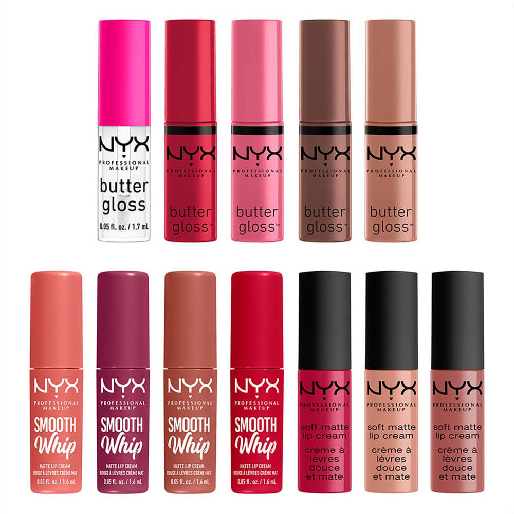HOME ALONE 24 LIP COUNTDOWN MINI 12 PIEZAS (TRANSPARENTE, NUDES, ROSAS Y ROJOS)